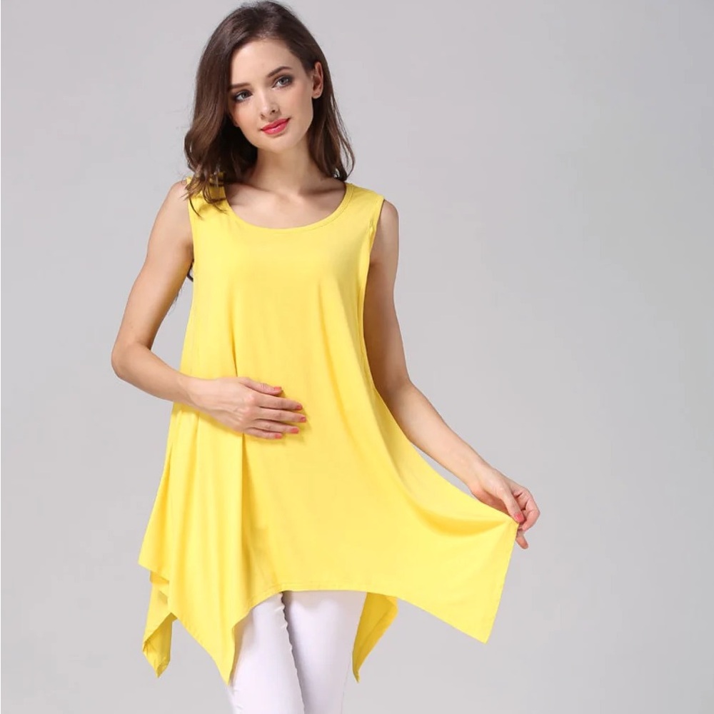 🌸 Yellow Summer Sleeveless Top